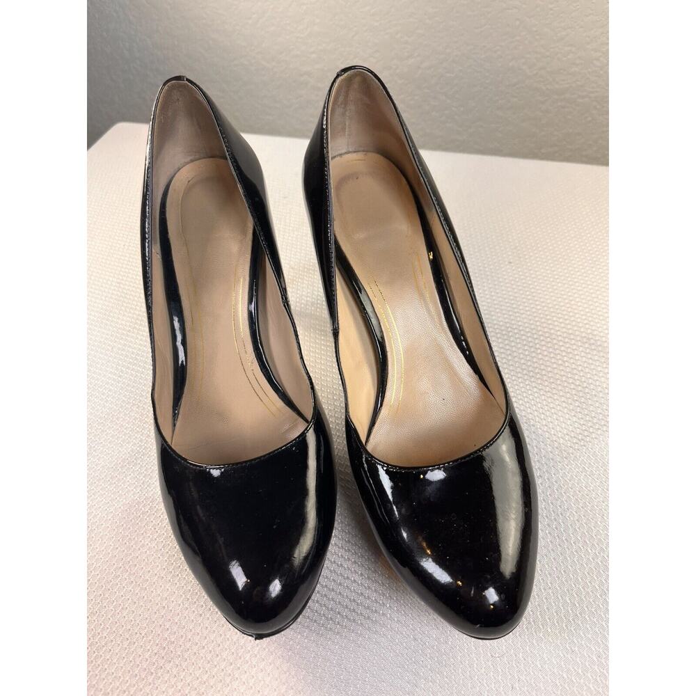 Cole Haan Air Patent Leather Square Toe High‎ Heels Pumps 8.5 Black Classic